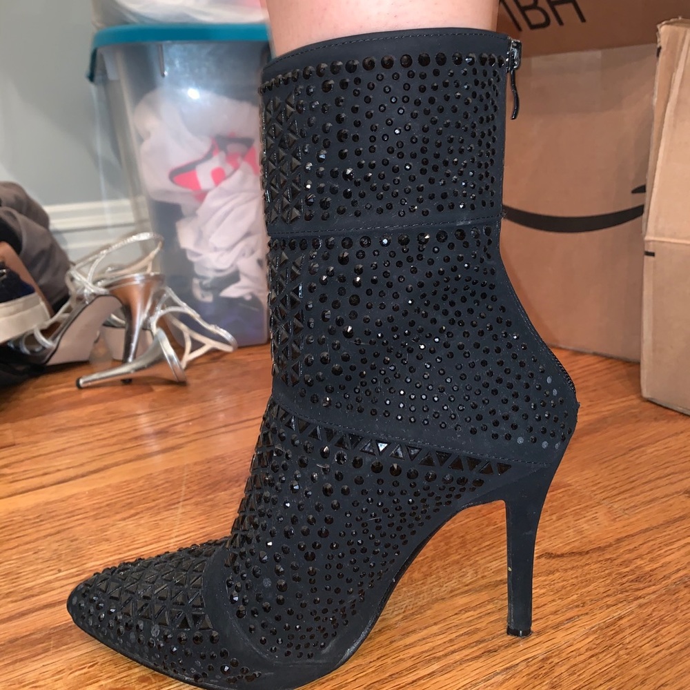 Black Studded Booties